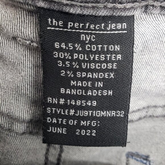The Perfect Jean NYC Slim Fit Jeans 36 x 32 Stretch Cotton Miner Gray - Picture 11 of 11